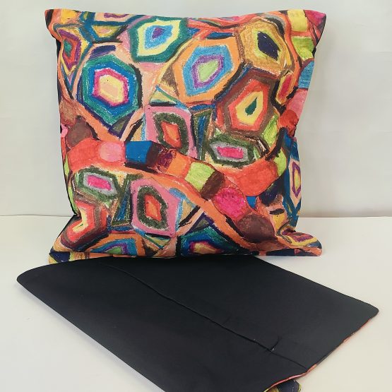 Cushion Cover Designed by Akanksha Children (colorful shell)
