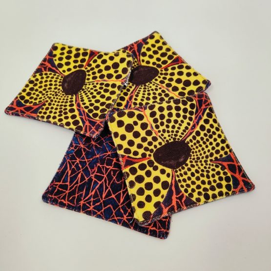 Fabric Coaster Set of Four Designed by Akanksha Children (Yellow Flower)