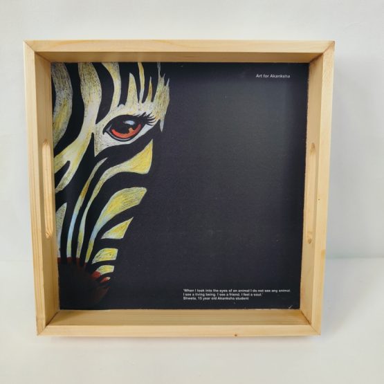 Square Tray Designed By Akanksha Children (Zebra)